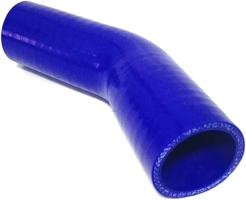 45 Degree Silicone Elbow ID 1.5" (38mm), Leg Length 4" (102mm), 4-Ply Reinforced Wall 0.2" (5mm) for Turbo Intake Radiator Coolant Intercooler Hose-Blue