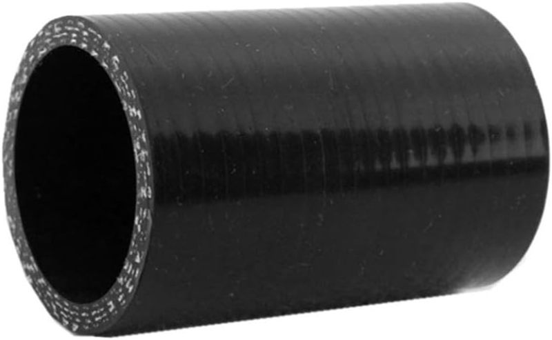ID 2.25" (57mm) Straight Silicone Coupler, Length 3" (76mm), 4-Ply Reinforced Wall 0.2" (5mm) Black