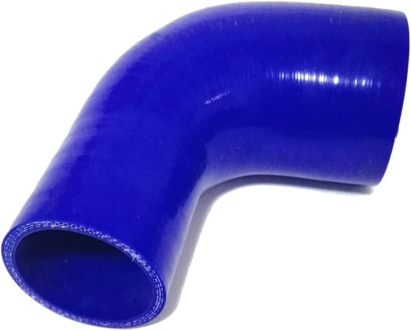ID 2" to 3" (51mm to 76mm) 4-Ply 90 Degree Elbow Reducer Coupler Silicone Hose, for Turbo Intercooler Intake Hose Coupler, Leg Length 4" (102mm) Blue