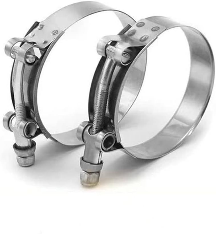 Universal 4-Ply High Performance 90 Degree Elbow Coupler Silicone Hose ID 3.5" (89mm), Leg length 5" (125mm) with T-Bolt Clamps 2pc-Red