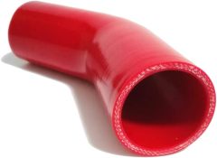 Universal 4-Ply High Performance 45 Degree Silicone Elbow ID 2" (51mm), Leg Length 4" (102mm) with T-Bolt Clamps 2pc -Red (No Logo)