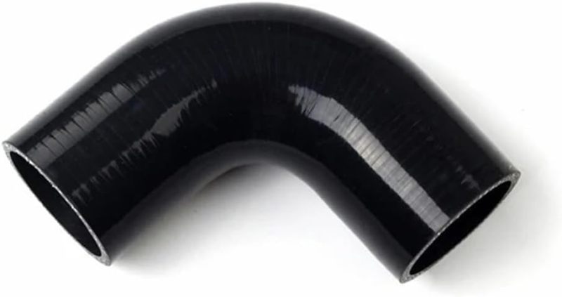 Universal 4-Ply High Performance 90 Degree Elbow Coupler Silicone Hose ID 2" (51mm), Leg length 4" (102mm) with T-Bolt Clamps 2pc-Black
