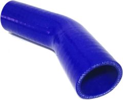 Universal 4-Ply High Performance 45 Degree Silicone Elbow ID 2" (51mm), Leg Length 4" (102mm) with T-Bolt Clamps 2pc - Blue (No Logo)