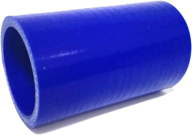 ID 1.5" (38mm)) Straight Silicone Coupler, Length 3" (76mm), 4-Ply Reinforced Wall Thickness 0.2 (5mm), High Performance Automotive Pure Silicone Hose, Blue
