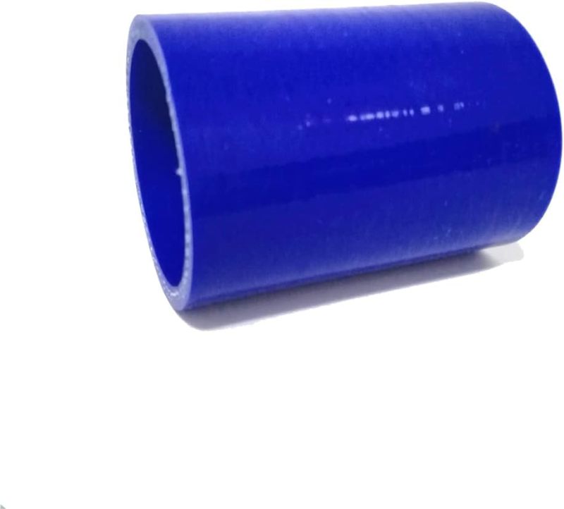 ID 2" (51mm) Silicone Straight Coupler Hose, Length 3" (76mm), Thickness 0.2" (5mm) 4-Ply Reinforced - Blue