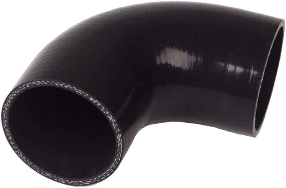 Universal 4-Ply High Performance 90 Degree Elbow Coupler Silicone Hose ID 4" (102mm), Leg length 5" (125mm) with T-Bolt Clamps 2pc-Black