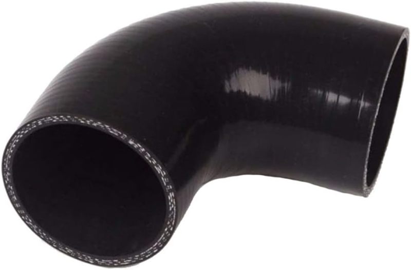 Universal 4-Ply High Performance 90 Degree Elbow Coupler Silicone Hose ID 4" (102mm), Leg length 5" (125mm) with T-Bolt Clamps 2pc-Black