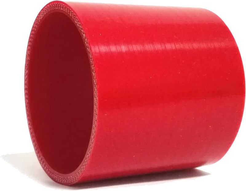 Universal 4-Ply High Performance Straight Coupler Silicone Hose ID 4.5" (114mm), Red (No Logo)