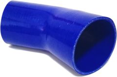 ID 3.5" (89mm) 45 Degree Silicone Elbow, Leg Length 5" (125mm), Thickness 0.2" (5mm) 4-Ply Reinforced with T-Bolt Clamps 2pc - Blue