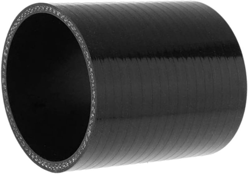 ID 4.5" (114mm) Straight Silicone Coupler Hose, Length 4" (102mm), 4-Ply High Performance Silicone Hose, Black