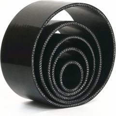 ID 2.75" (70mm) Straight Silicone Coupler, Length 3" (76mm), 4-Ply Reinforced Wall 0.2" (5mm) Black