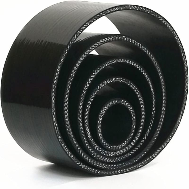 ID 2.75" (70mm) Straight Silicone Coupler, Length 3" (76mm), 4-Ply Reinforced Wall 0.2" (5mm) Black