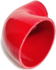 Universal High Performance 4-Ply 90 Degree Elbow Reducer Coupler Silicone Hose ID 3" to 4" (76mm to 102mm), Red (No Logo)