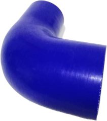 ID 1.5" to 2.5" (38mm to 63mm) 90 Degree Elbow Silicone Coupler Reducer Hose, Leg length 4" (102mm) 4-Ply Reinforced Wall 0.2" (5mm) with T-Bolt Clamps 2pc Blue