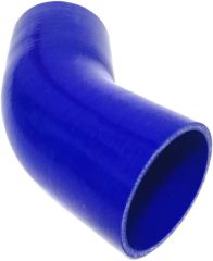 Universal 4-Ply High Performance 45 Degree Silicone Elbow, ID 2.5" (64mm), Leg Length 4" (102mm) with T-Bolt Clamps 2pc - Blue (No Logo)