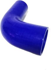 90 Degree Elbow ID 1-1/2" to 2" (38mm to 51mm) Silicone Reducer Coupler Hose, Leg Length 4" (102mm),)4-Ply High Performance Silicone with with T-Bolt Clamps 2pc