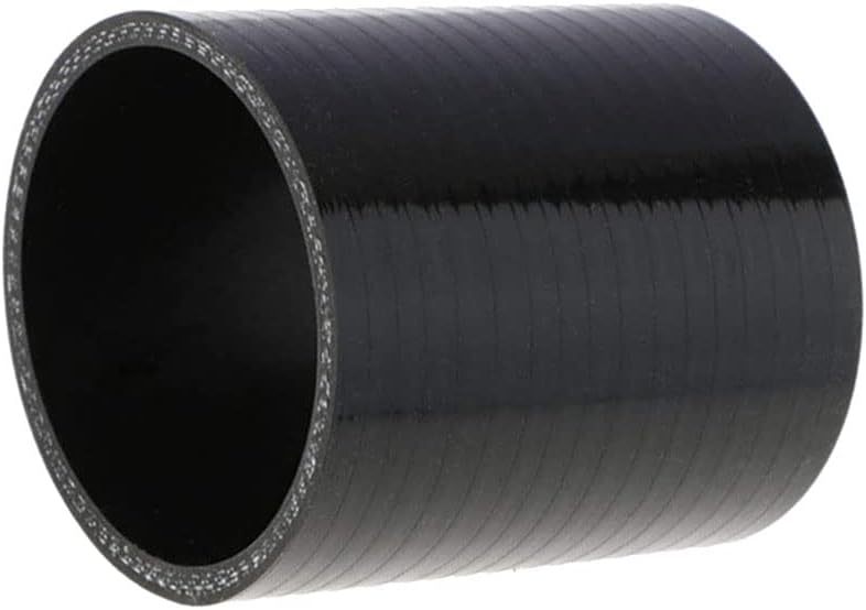 Universal 4-Ply High Performance Straight Coupler Silicone Hose ID 3" (76mm), Black (No Logo)