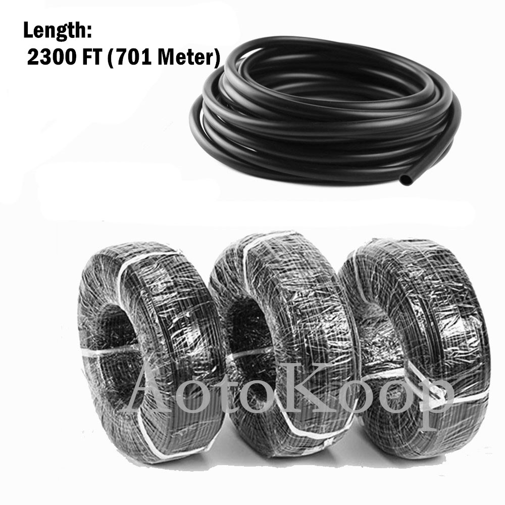 Automotive Silicone Vacuum Tubing Hose Line 1/8, Length 3.28FT 1 Meter Black (3mm ID)