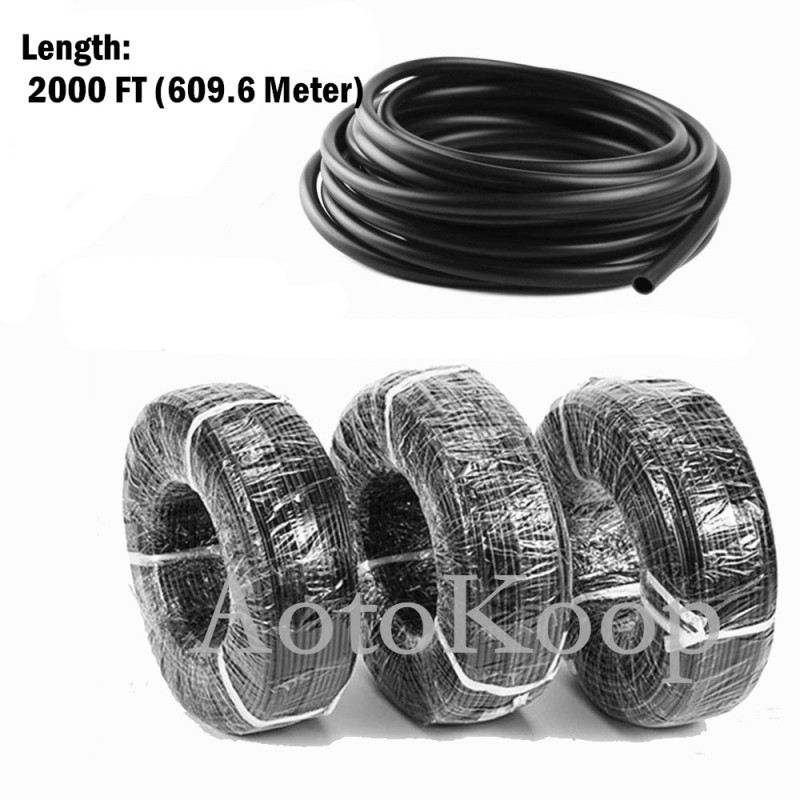 Automotive Silicone Vacuum Tubing Hose Line 1/8, Length 3.28FT 1 Meter Black (3mm ID)