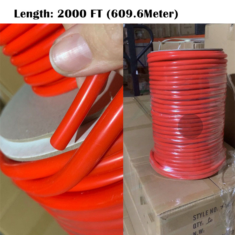 AotoKoop High Temperature Red ID 4mm (5/32) Silicone Vacuum Tubing Hose Line,1 Meter per reel (3.28 Feet), 130 psi Maxium Pressure