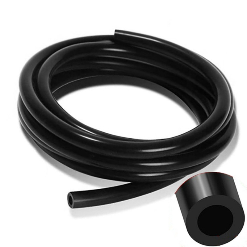 AotoKoop High Temperature Black ID 8mm (5/16) Silicone Vacuum Tubing Hose Line,1 Meter per reel (3.28 Feet), 130 psi Maxium Pressure