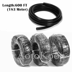 AotoKoop High Temperature Black ID 8mm (5/16) Silicone Vacuum Tubing Hose Line,1 Meter per reel (3.28 Feet), 130 psi Maxium Pressure