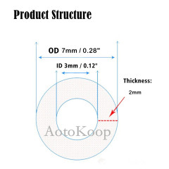 1/4" Silicone Vacuum Tubing Hose Line 10FT (3 Meter) 130 PSI Maximum Pressure Blue (6mm ID x 11 mm OD)