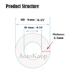1/4" Silicone Vacuum Tubing Hose Line 10FT (3 Meter) 130 PSI Maximum Pressure Blue (6mm ID x 11 mm OD)