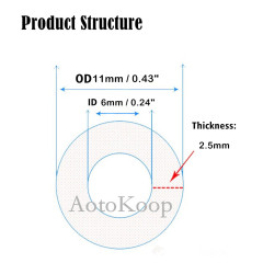 1/4" Silicone Vacuum Tubing Hose Line 10FT (3 Meter) 130 PSI Maximum Pressure Blue (6mm ID x 11 mm OD)