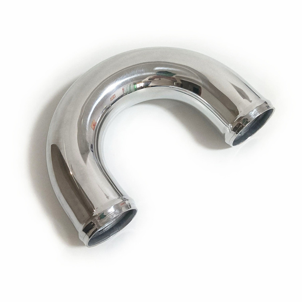180 Degree U Bend Aluminum Elbow Air Intake Tube Intercooler Pipe Polished Finish