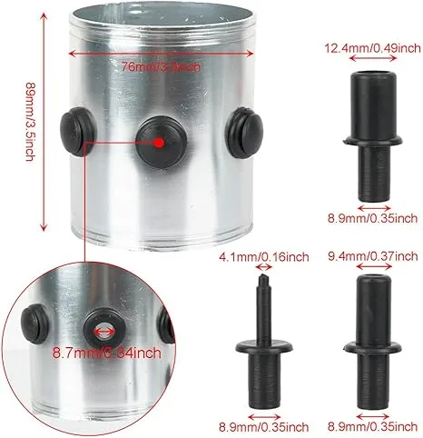 Hose Joiner, 70mm OD Hose Joiner Aluminium Alloy Tube Connector Long Pipe Connector, Intercooler Pipe High Class Brushed Treatment Air Intake Tube For Most Cars