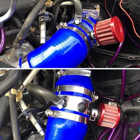 OD 3 in (76mm) Air Intake Tube Joiner Aluminum Connector Coupler with 3 Holes