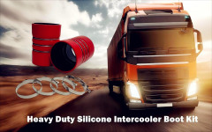 5-Ply Heavy Duty Silicone Intercooler Boot Kit 4 x 6In Silicone Charge Air Cooler Hump Hose with T-bolt Clamps Set for Semi Trucks 2 Packs Red