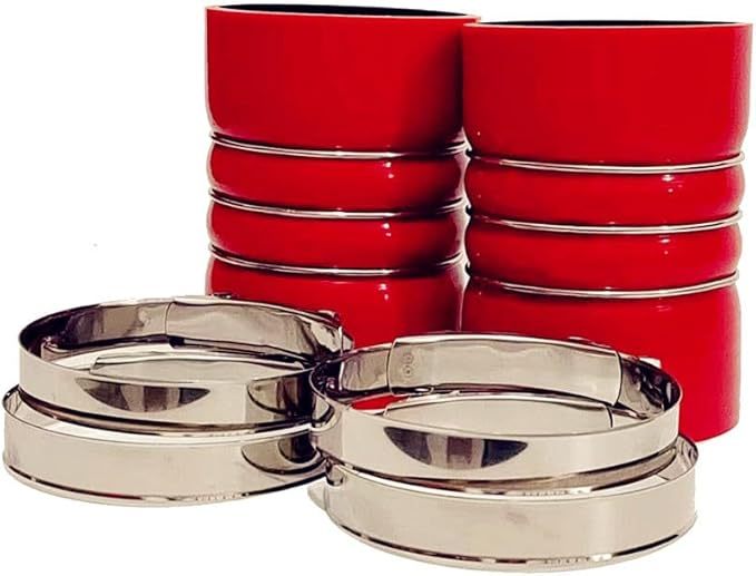 5-Ply Heavy Duty Silicone Intercooler Boot Kit 4 x 6In Silicone Charge Air Cooler Hump Hose with T-bolt Clamps Set for Semi Trucks 2 Packs Red