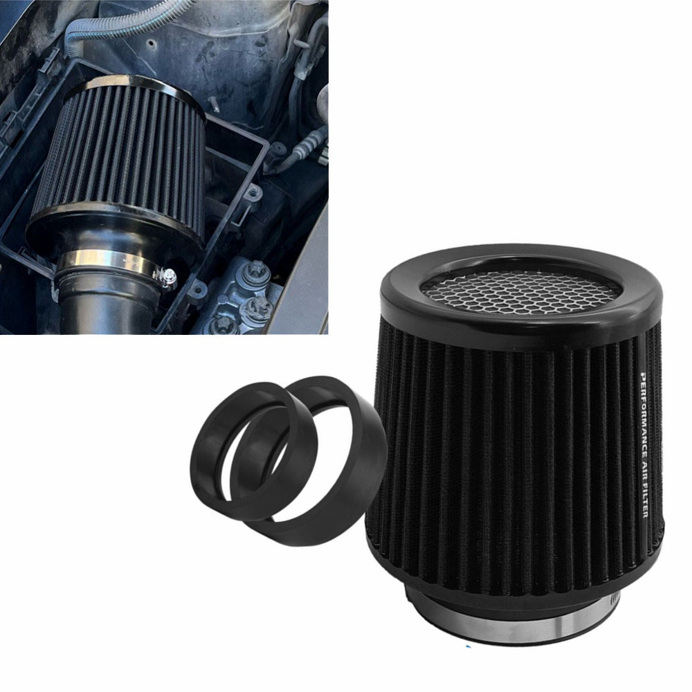 AotoKoop 4 Inch Inlet Cold Air Intake Filter, fit 3.5 Clamp on and 3" Cone Air Filter, Shorty Air Filter for Car
