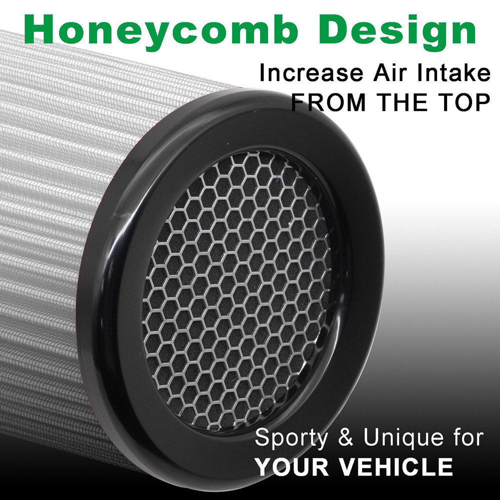 AotoKoop 4 Inch Inlet Cold Air Intake Filter, fit 3.5 Clamp on and 3" Cone Air Filter, Shorty Air Filter for Car