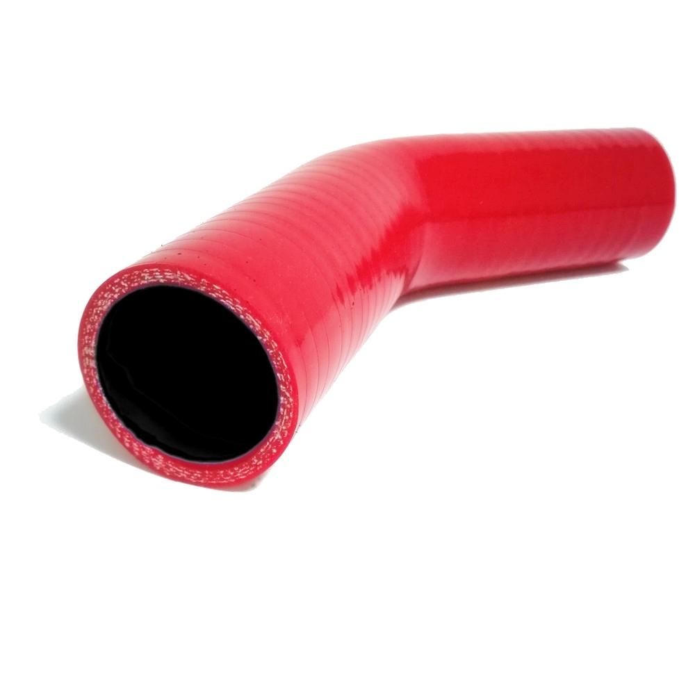 Red 45 Degree Silicone Elbow High Performance Silicone Vacuum Hose ID 38mm Silicone Heat Resistant Hose Supplier AotoKoop