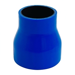 Close-up of 4-ply nylon reinforcement on AotoKoop blue silicone hose, 5mm wall thickness for high-pressure burst resistance