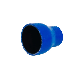Blue 38mm to 45mm AotoKoop silicone reducer hose 4-ply installed view