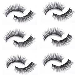 3D Mink  Eyelashes Set 5 Pairs USA Long Thick Natural  Hot Style Eyelash Full Volume Silk C Curl Eyelashes