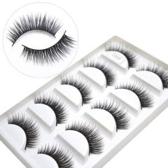 3D Mink  Eyelashes Set 5 Pairs USA Long Thick Natural  Hot Style Eyelash Full Volume Silk C Curl Eyelashes