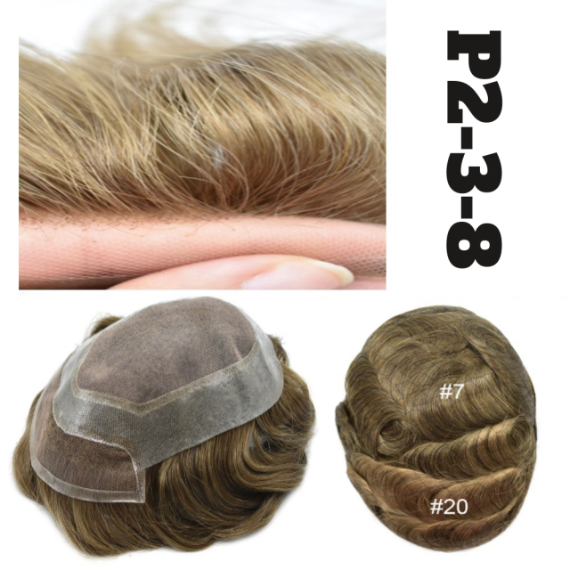LyricalHair Durable Silk Mono Men's Hair Pieces Lace Front invisible Knots Men's Hair Toupee Remy Quality Best Hair Systems For Men