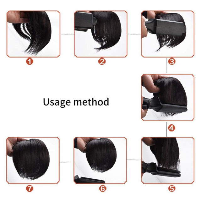 LyricalHair 17x20CM Mono Base 100% Human Hair Cover Up Crown Clip On Hair Straight With Bangs Top Quality Hairpiece For Thinning Hair or Hair Loss A7