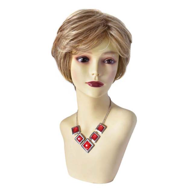 Pixie Cut Wigs Short Stylish Fluffy Layered Wigs Replacement Wigs with Side Bangs Breathable and Comfortable Women's Hair System. #R1085A