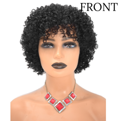 Natural Afro Kinky Curly 100% Human Hair Wigs For Women Short Soft Human Hair (JMH 0400)