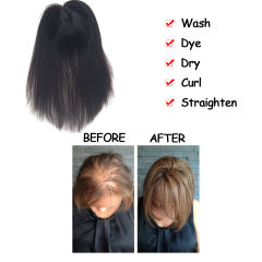 LyricalHair 10x11CM Real Human Hair Topper Clip On Hair Toppers Mono Base Crown Hairpiece For Thinning Hair Top Quality Hair Patch Toppers A2