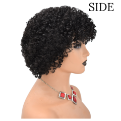 Natural Afro Kinky Curly 100% Human Hair Wigs For Women Short Soft Human Hair (JMH 0400)