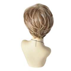 Pixie Cut Wigs Short Stylish Fluffy Layered Wigs Replacement Wigs with Side Bangs Breathable and Comfortable Women's Hair System. #R1085A