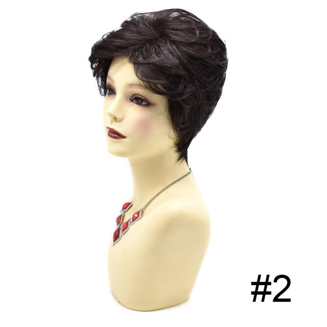 Black Short Classic Full Wigs Layered for Women Natural Looking Heat Resistant Replacement Wig For Women Breathable and Comfortable. Women's Hair