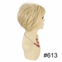 LyricalHair Synthetic Short Wigs For Women, Machine Made Premium Quality Pixie Cut Wig With Bangs,Natural Heat Friendly Wigs For Women